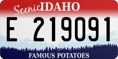 ID license plate E219091