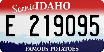 ID license plate E219095