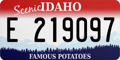 ID license plate E219097