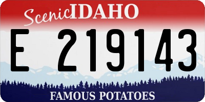 ID license plate E219143