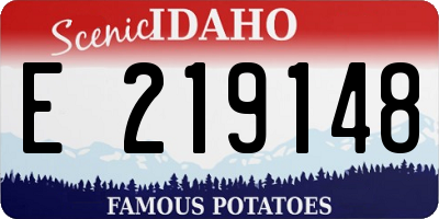 ID license plate E219148