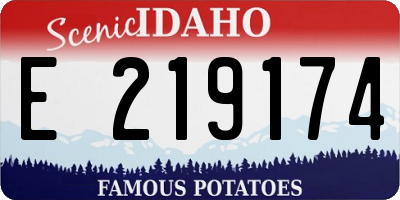 ID license plate E219174