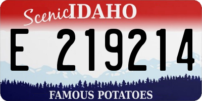 ID license plate E219214
