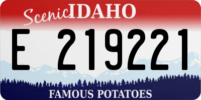 ID license plate E219221