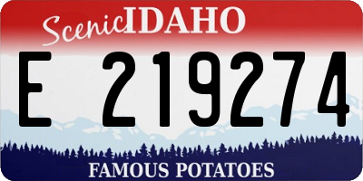 ID license plate E219274