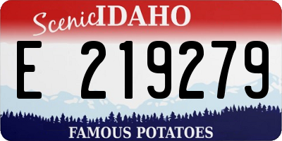 ID license plate E219279
