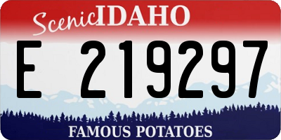 ID license plate E219297