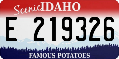 ID license plate E219326