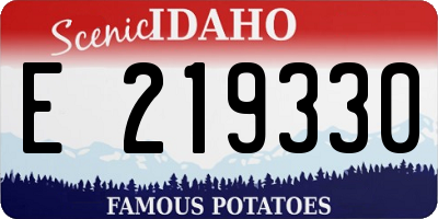 ID license plate E219330
