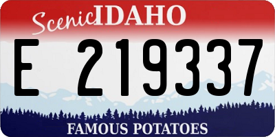 ID license plate E219337