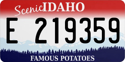 ID license plate E219359