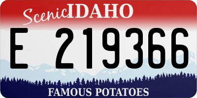 ID license plate E219366