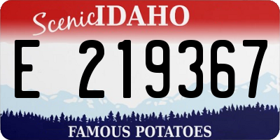 ID license plate E219367