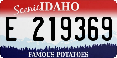 ID license plate E219369