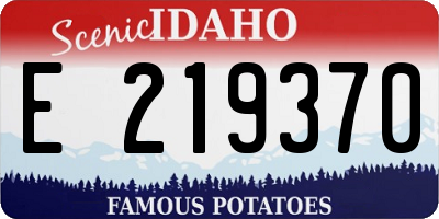ID license plate E219370