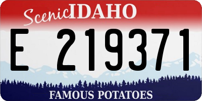 ID license plate E219371
