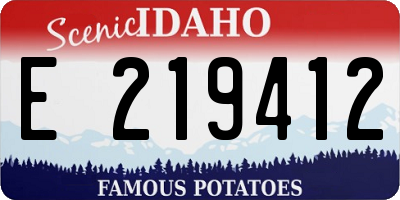 ID license plate E219412
