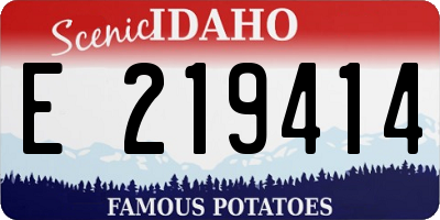 ID license plate E219414