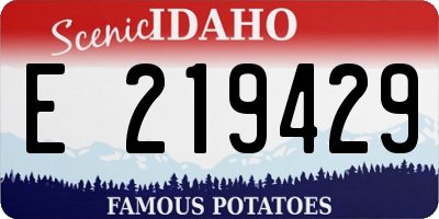 ID license plate E219429