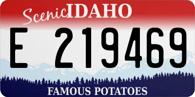 ID license plate E219469