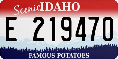 ID license plate E219470