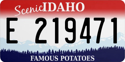 ID license plate E219471