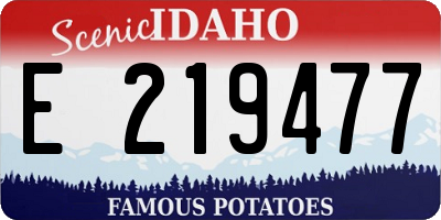 ID license plate E219477