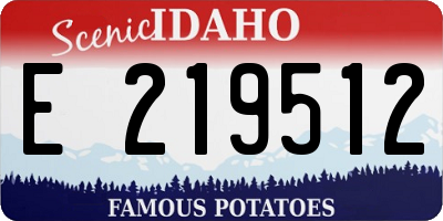 ID license plate E219512