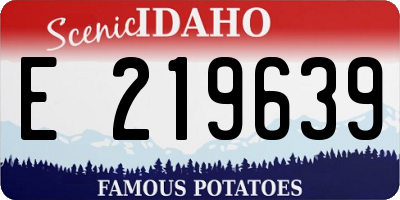 ID license plate E219639