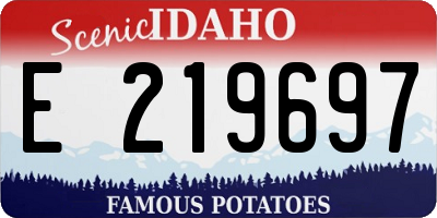 ID license plate E219697