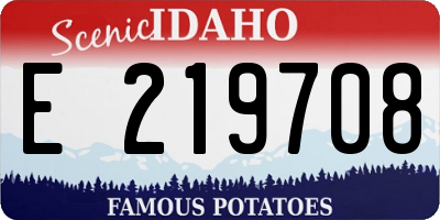 ID license plate E219708