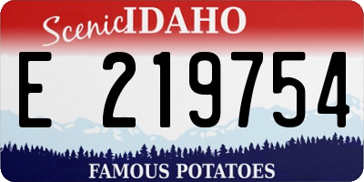 ID license plate E219754