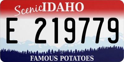 ID license plate E219779