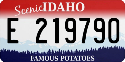 ID license plate E219790