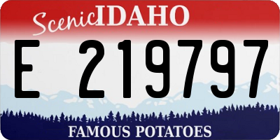 ID license plate E219797