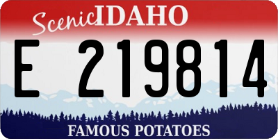 ID license plate E219814