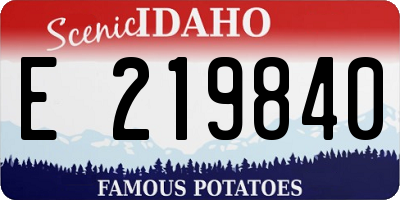 ID license plate E219840