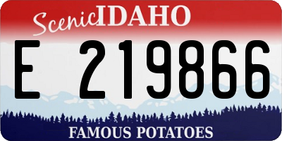 ID license plate E219866