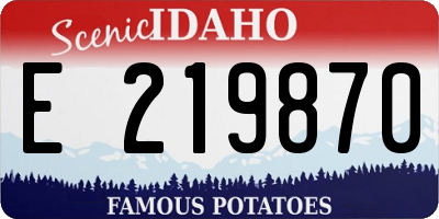 ID license plate E219870