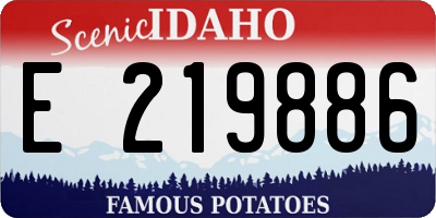 ID license plate E219886