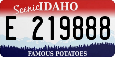 ID license plate E219888
