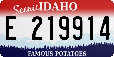 ID license plate E219914