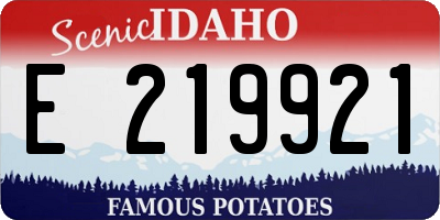 ID license plate E219921
