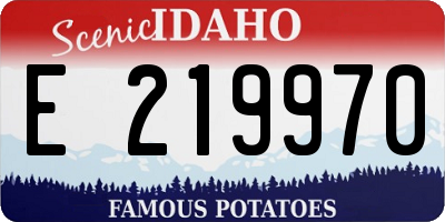 ID license plate E219970