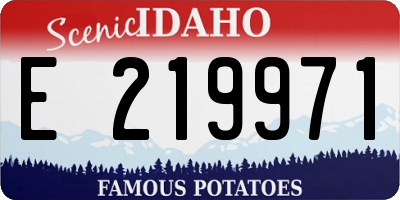 ID license plate E219971