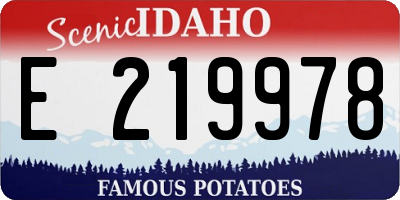 ID license plate E219978