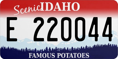 ID license plate E220044