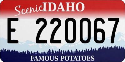 ID license plate E220067