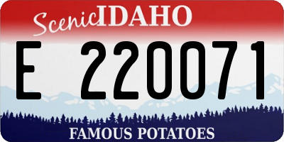 ID license plate E220071