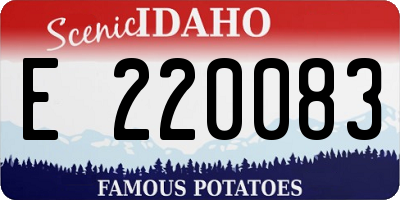 ID license plate E220083